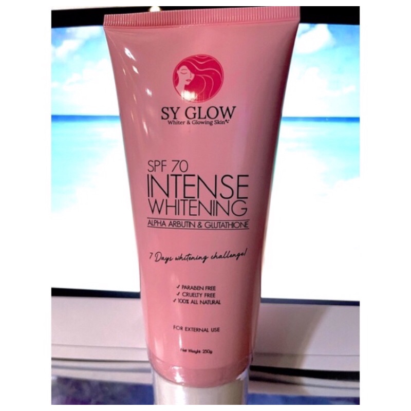 sy glow intense whitening lotion spf70 250ML Shopee Philippines