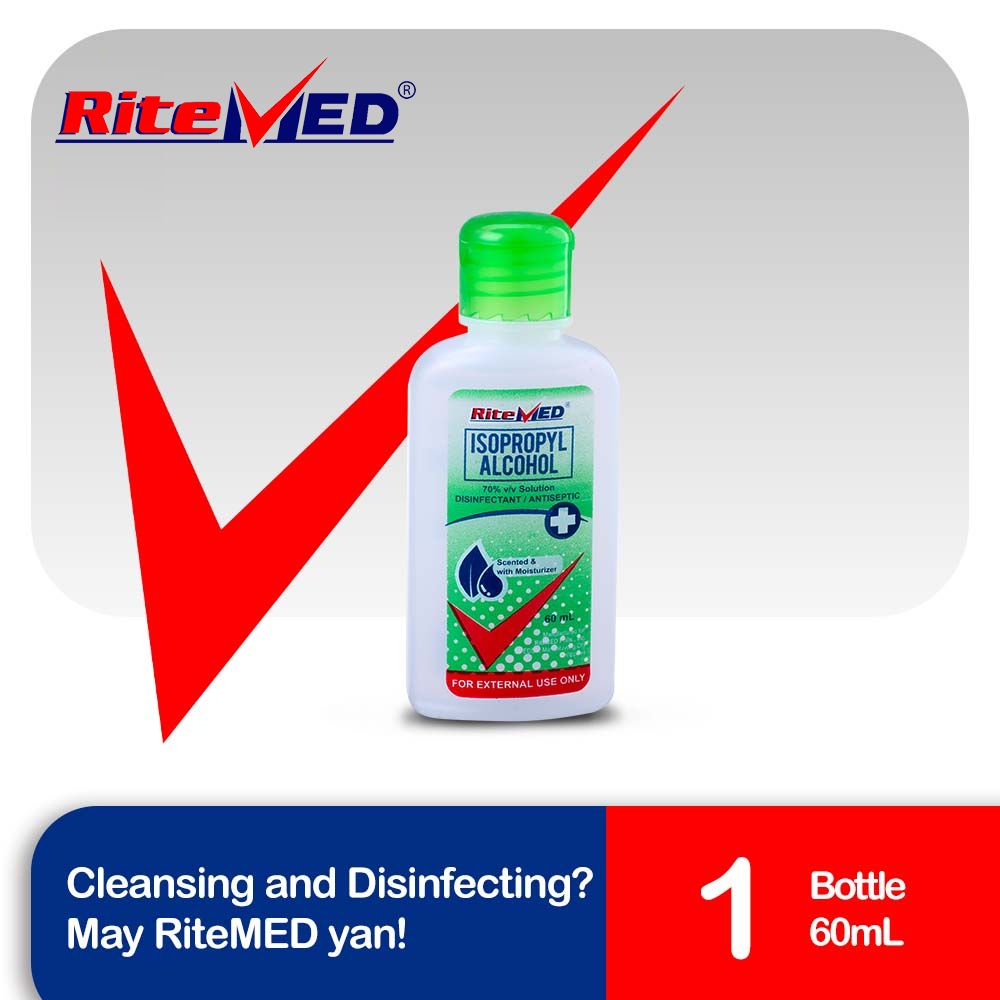 Ritemed Isopropyl Alcohol 70 60ML Bottle (Antiseptic Disinfectant