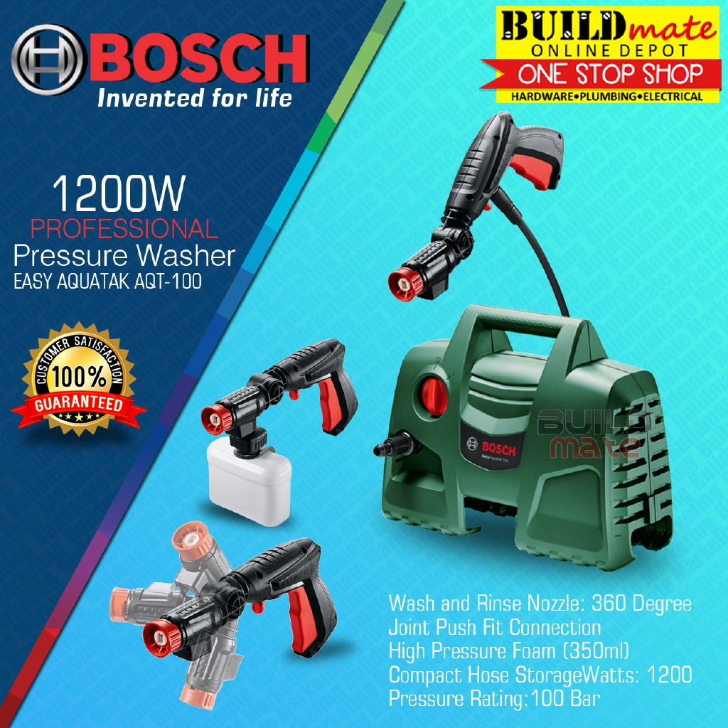 BOSCH Easy Aquatak 100 High Pressure Washer 1200W AQT 100 •𝟏𝟎𝟎