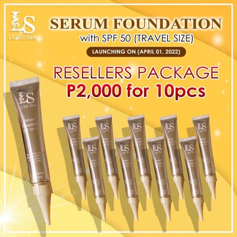 (COD) Luxe Skin Serum Foundation Travel Size Reseller Package Shopee