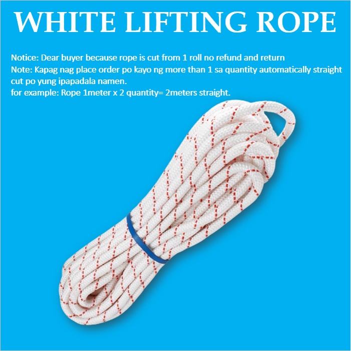 4m 10m 410mm White Lifting Rope Safety Rope Braided Rope Polypropylene Rope Soft Rope