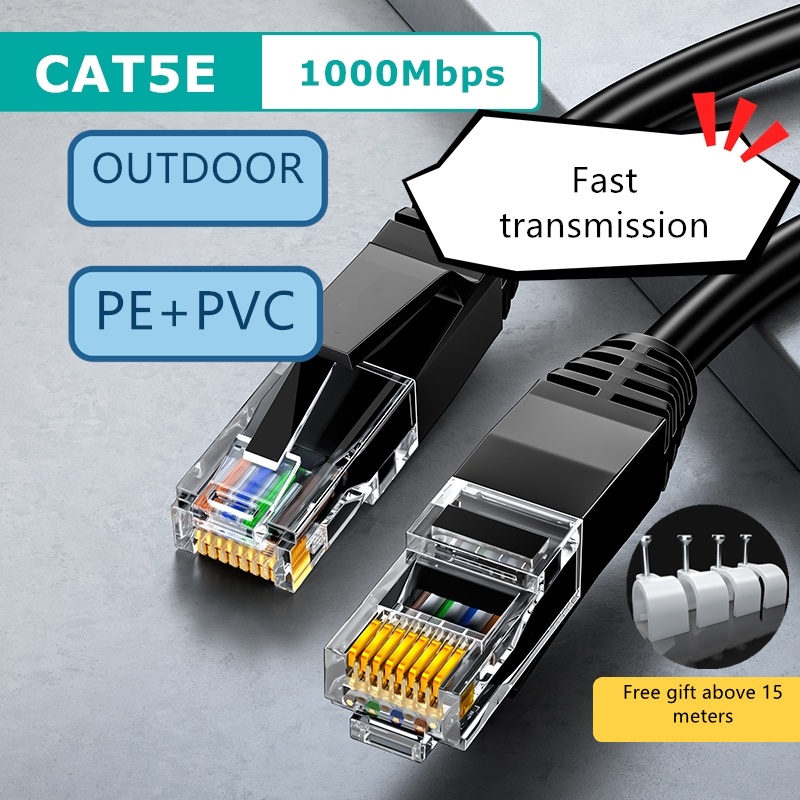 CAT5E 10M 15M 20M 30M CAT5E RJ45 cable Lan cable network cable outdoor