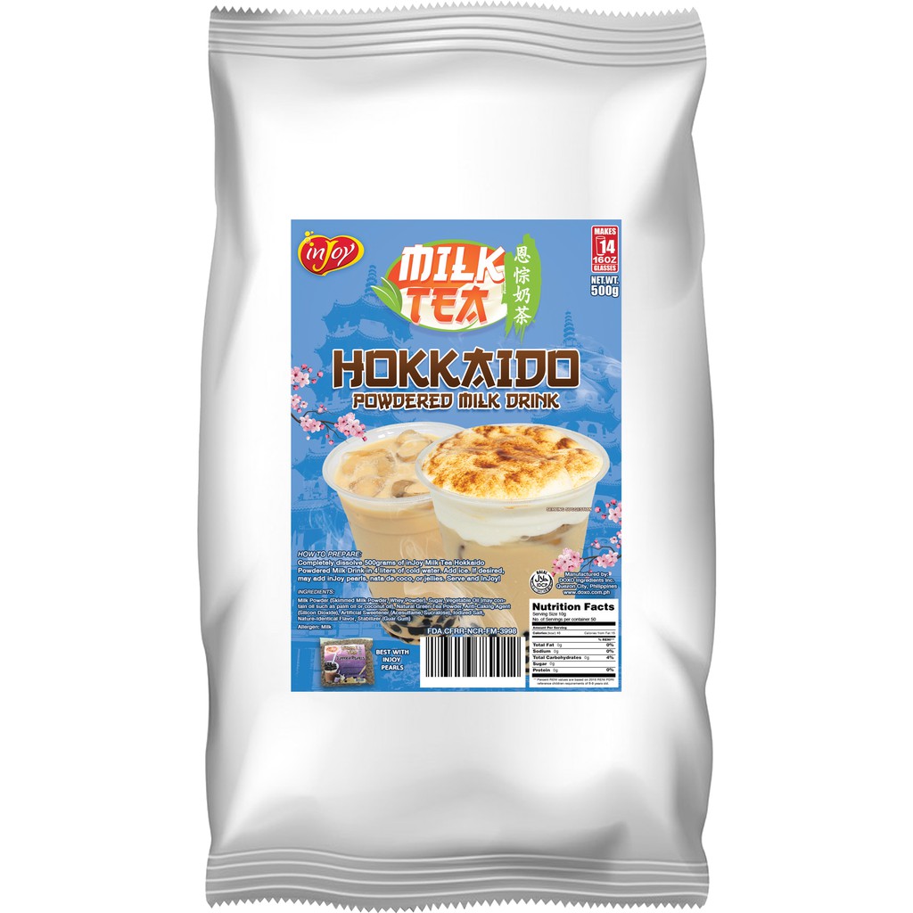 inJoy Hokkaido Milk Tea 500g Instant Powdered Milk Tea Drink Shopee