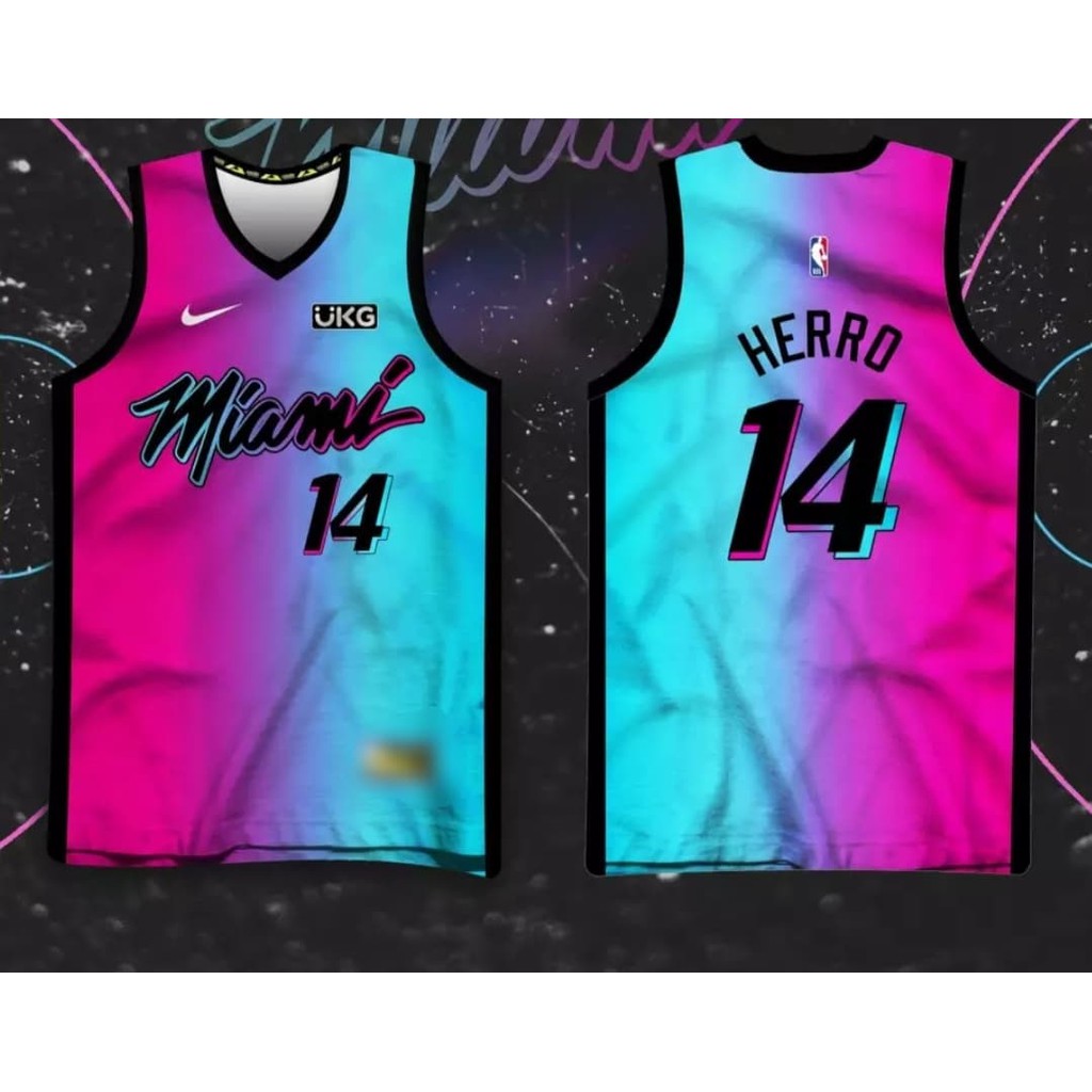 New NBA Jersey DESIGN FULL SUBLIMATION JERSEY MIAMI HEAT (UKG) (FREE PERSONALIZATION