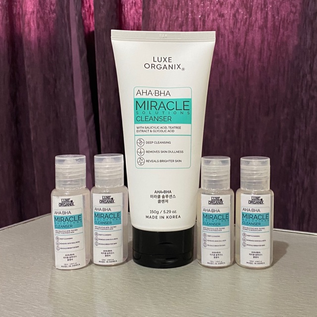 Luxe Organix Miracle Solutions AHA/BHA Gel Cleanser Shopee Philippines