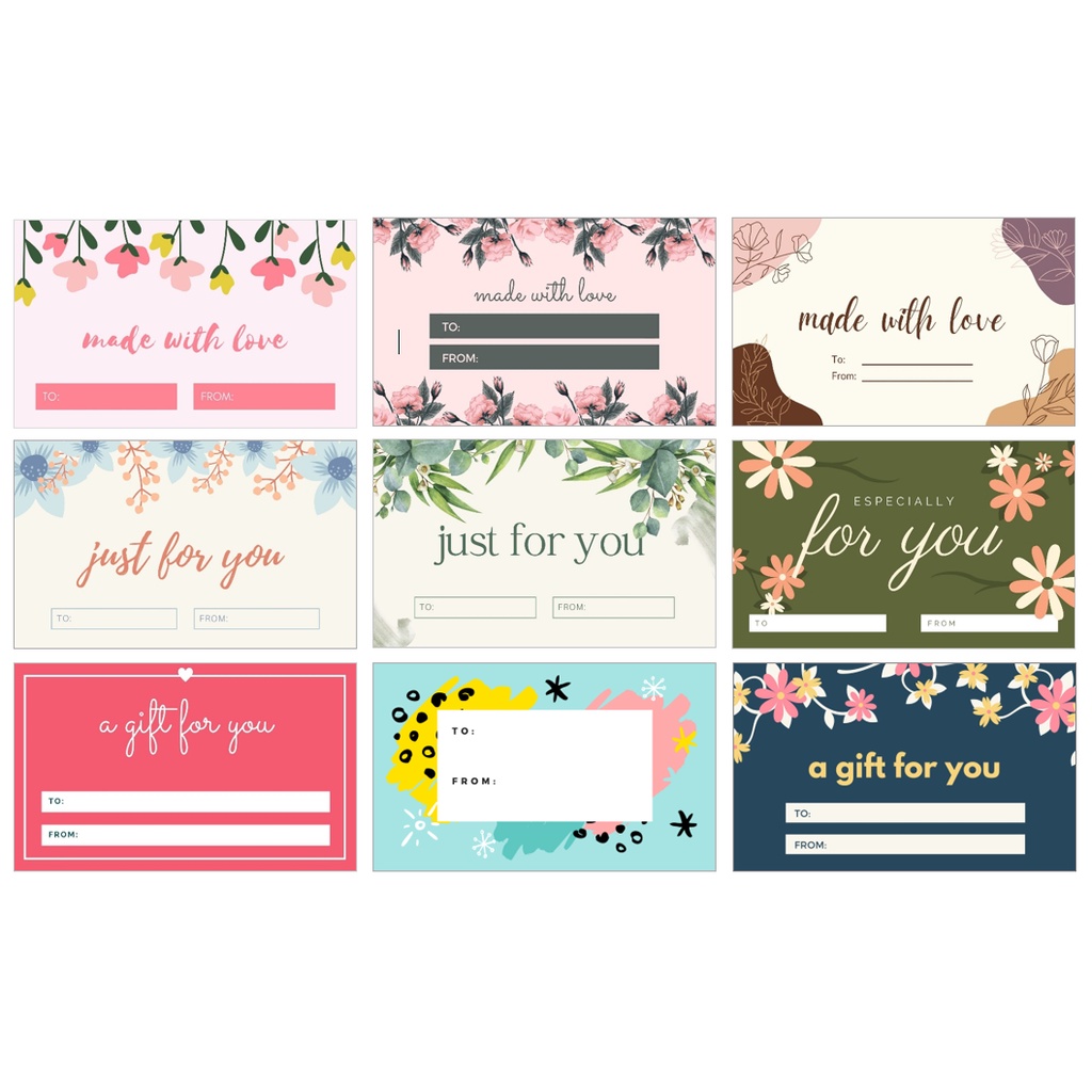 30 PIECES GIFT TAGS FOR ALL OCCASIONS (ASSORTED DESIGNS PER PACK