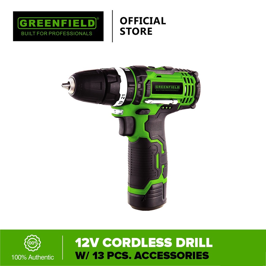Greenfield Cordless Drill Set 12V Shopee Philippines