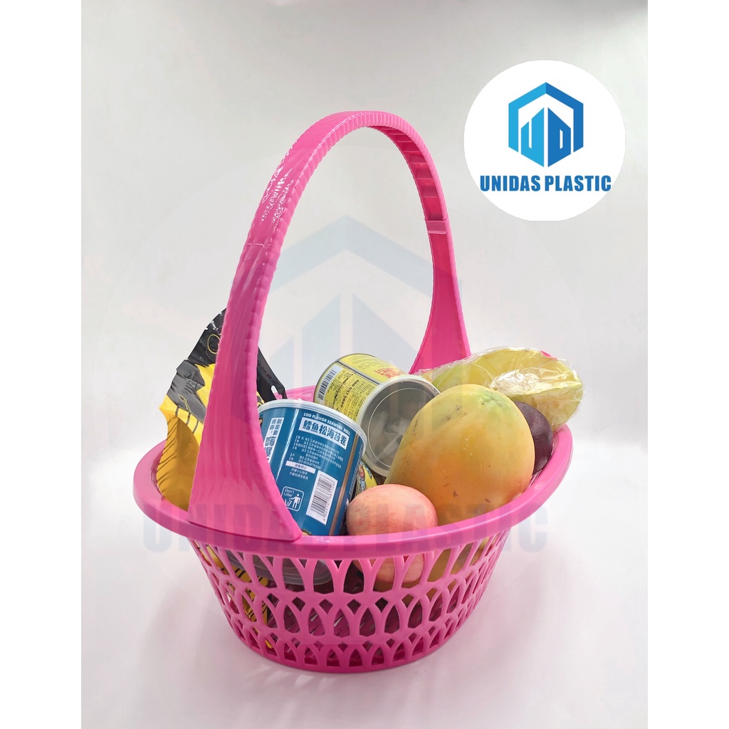 UNIDAS high quality new style 3 color Plastic gift basket /fruit basket