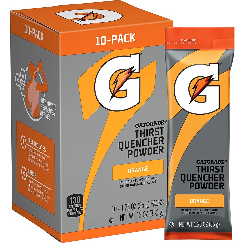 Gatorade Orange Thirst Quencher Powder (10 sachets) Shopee Philippines