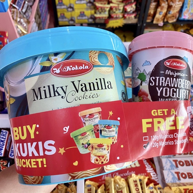 Kokola Cookies Bucket + Free Mojarito wafer roll Shopee Philippines
