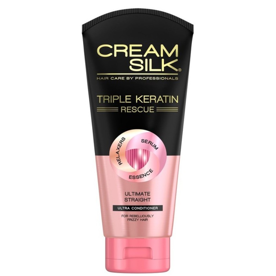Cream Silk Conditioner, Triple Keratin Rescue Ultimate Straight 180ml