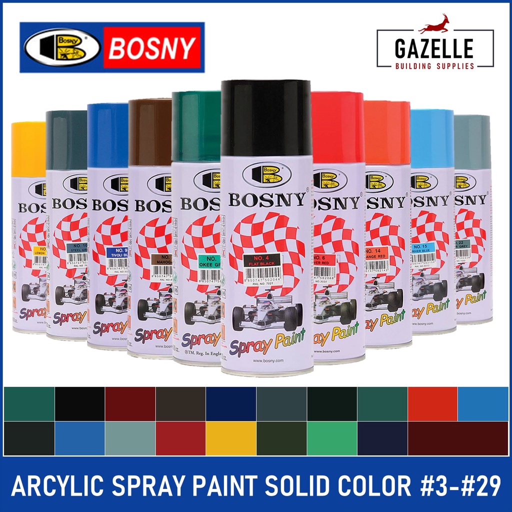 Bosny 100 Acrylic Spray Paint Solid Color No. 329 Shopee Philippines