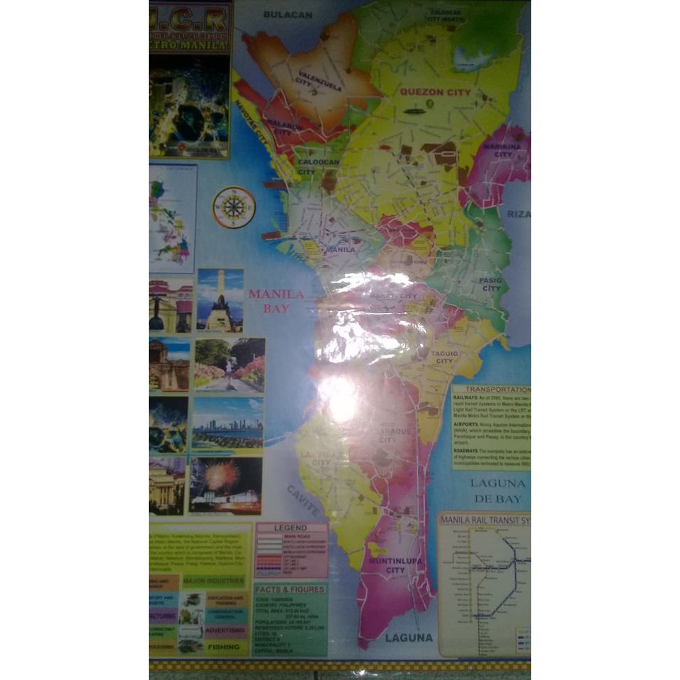 NCR Manila Map National Capital Region Map 16x11 inches Shopee