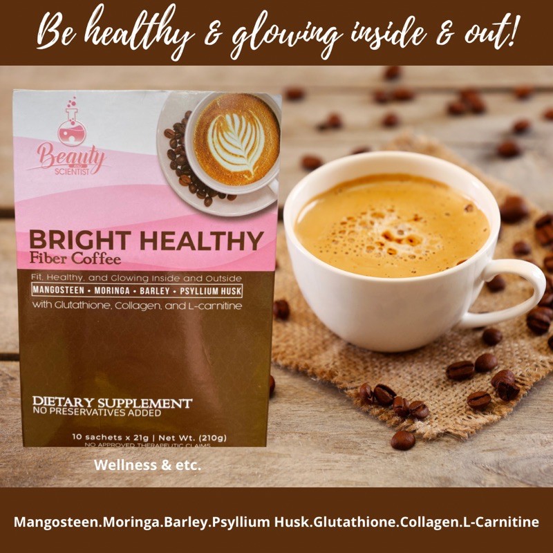 Beverages ♙Bright Healthy Fiber Coffee by Beauty And Scientist Shopee