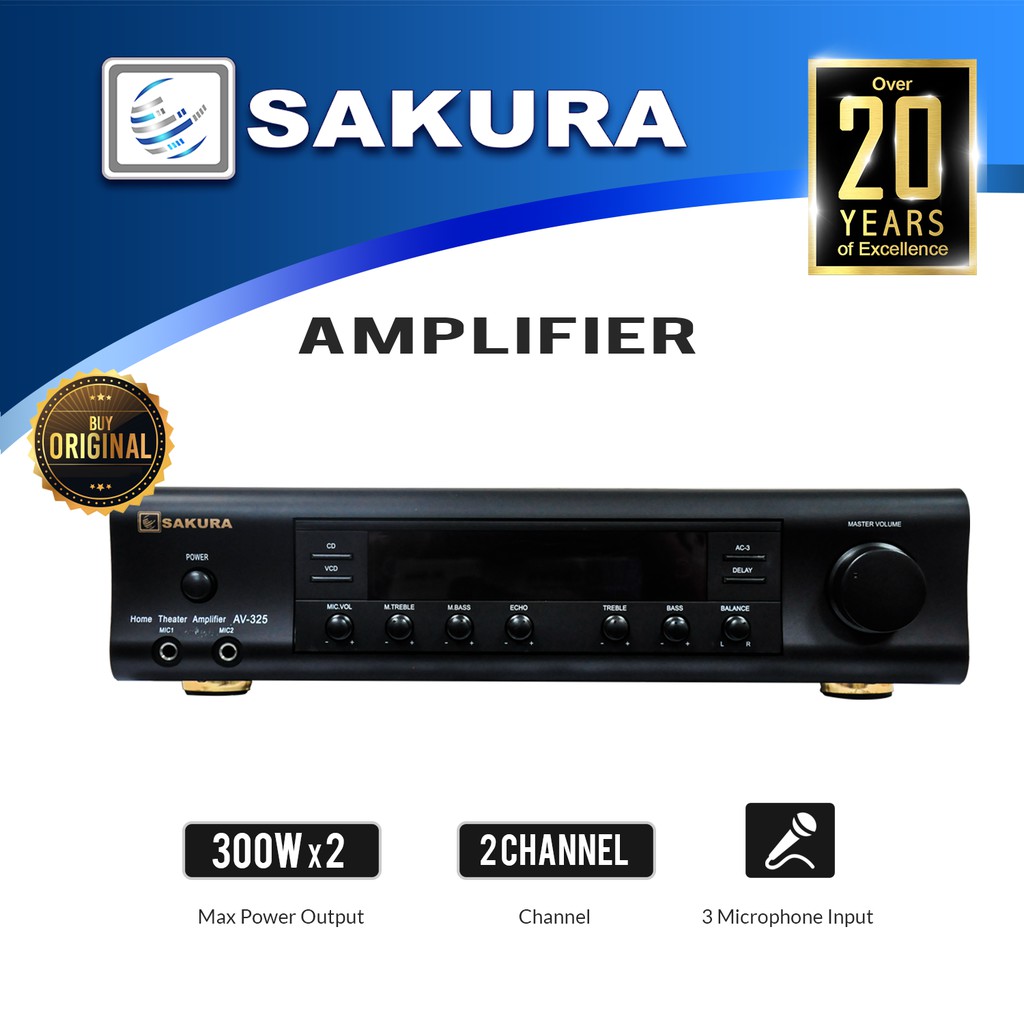 Sakura AV-325 Professional Karaoke 150W Amplifier Or Music Videoke
