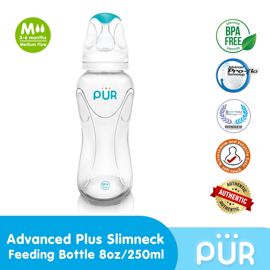 Pur Advanced Plus Slim Neck Feeding Bottle (100 AntiColic Bottles