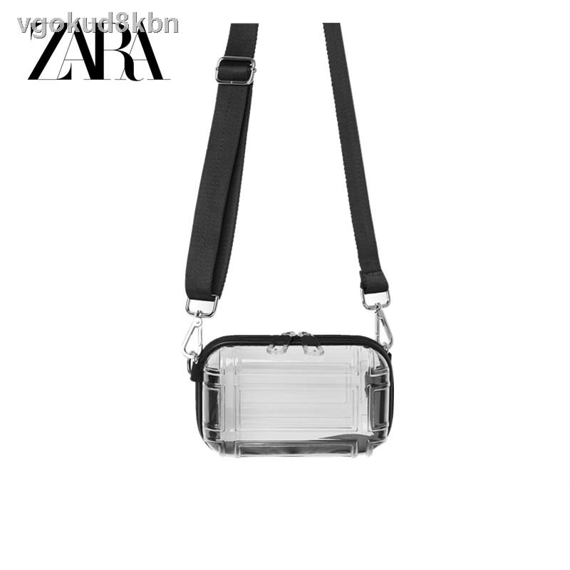 TRF ZARA men s bag 2020 new transparent color hard box Shaped mini