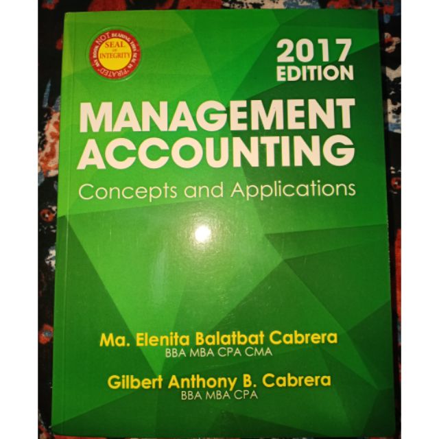 ORIG MANAGEMENT ACCOUNTING 2017ed by Cabrera Shopee