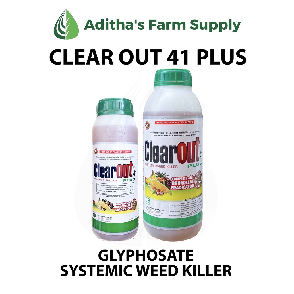 AFS Herbicide Clear Out 41 Plus (Glyphosate) 1 liter Same as Roundup