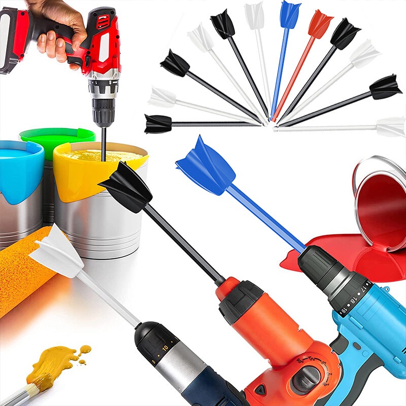 Set of 4 Epoxy Mixer Attachment for Any 1/4" Drill Reusable Plastic