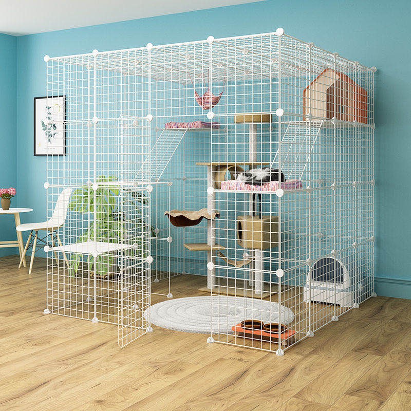 Portable DIY Pet Playpen Animal Crate DIY Metal Wire Kennel Extendable