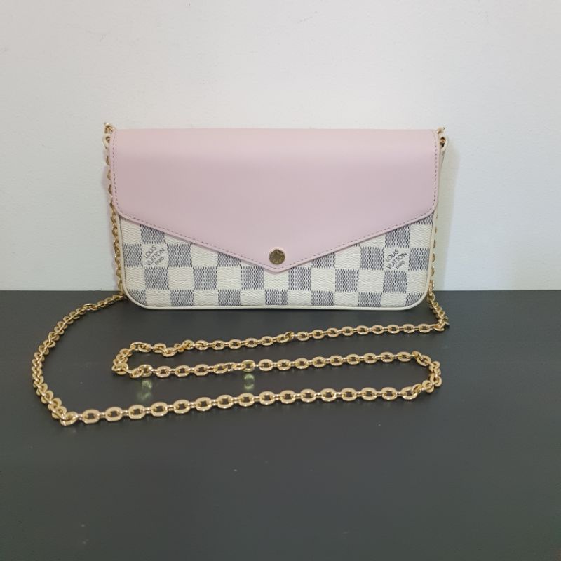 Lv Felicie wallet sling chain bag Preloved bag fr korea japan singapore