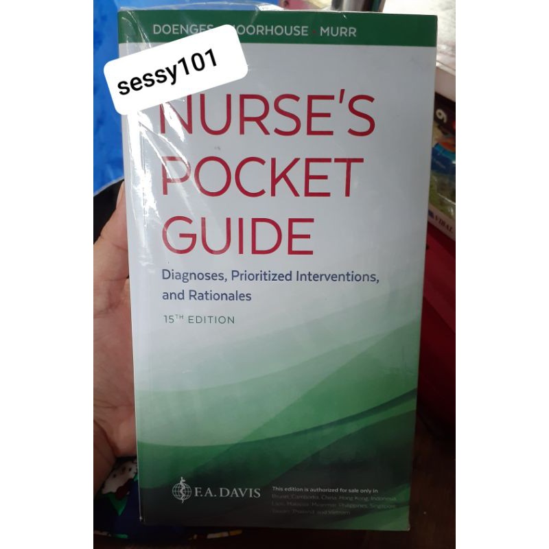 Nurse's Pocket Guide by Doenges, Moorhouse, Murr Shopee Philippines