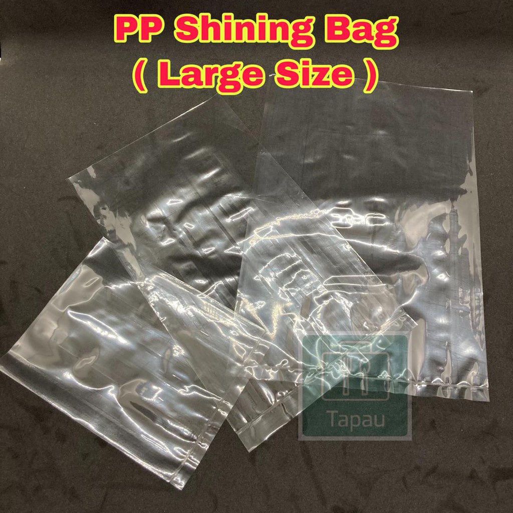 TAPAU 400GM PP Bag Transparent Plastic PP Flat Quality Clear Bag