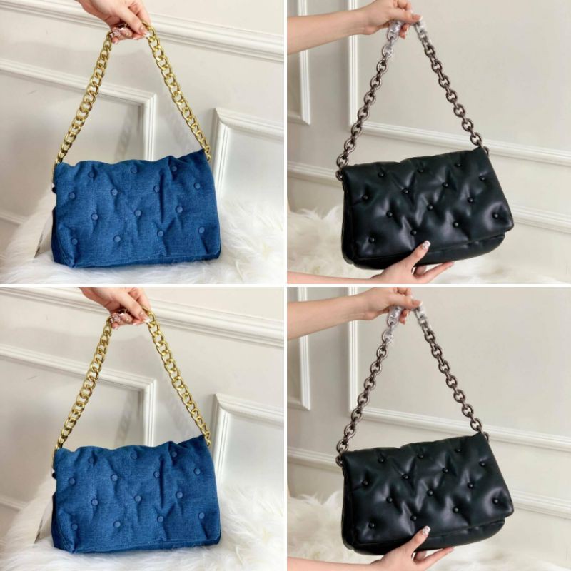 zara quilted maxi crossbody bag denim Online Sale