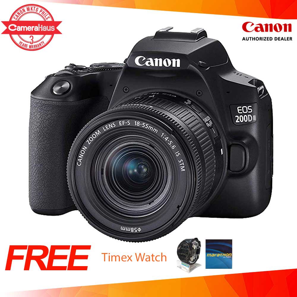 Canon EOS 200D Mark II DSLR Camera with Lens 1855mm Black Shopee