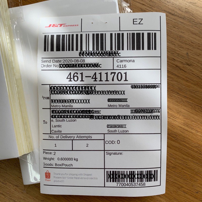 A6 Sticker Paper for Shopee Waybill Matte Shopee Philippines