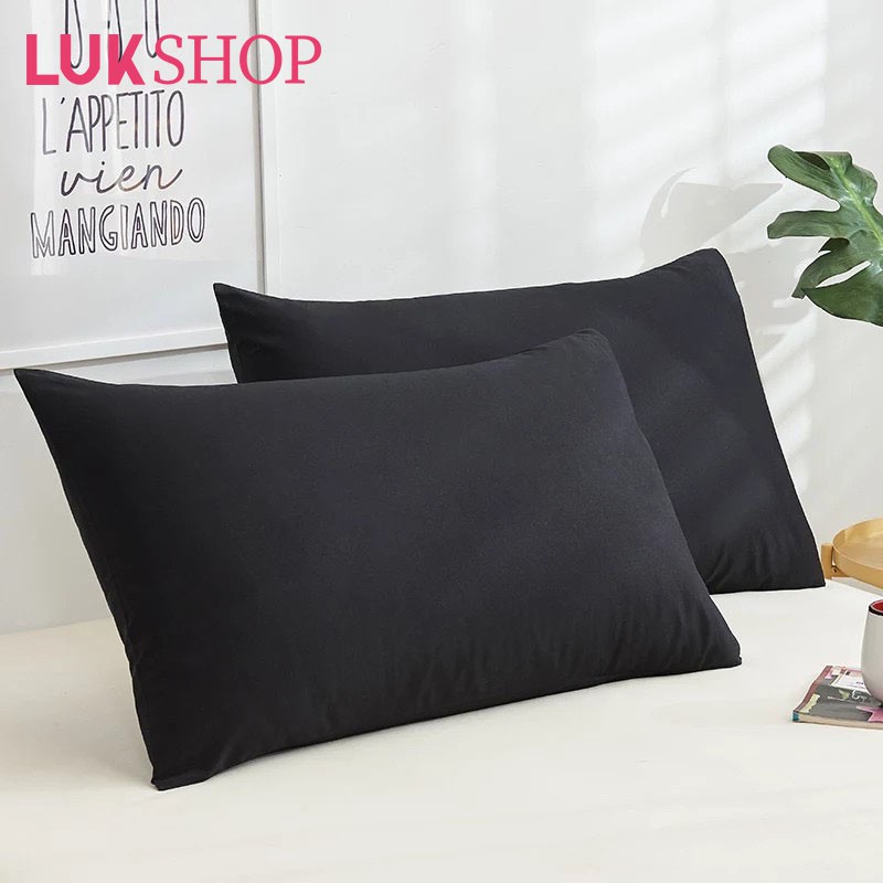 LUK 2pcs Hotel Quality Pillow Case 18*28 Inches Plain Pillow Case