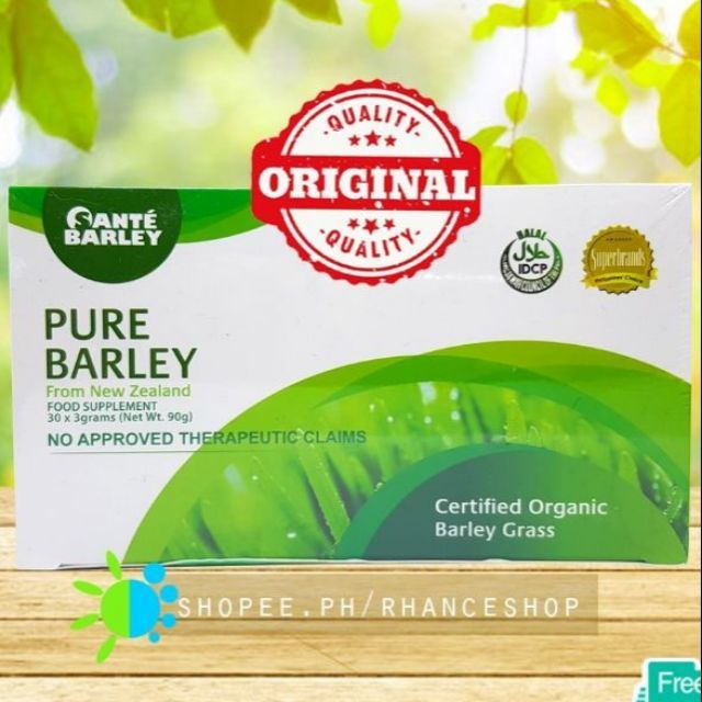 100 Original SANTE Pure BARLEY Grass Juice Organic Powder Shopee