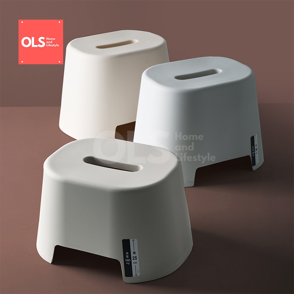 OLS Plastic Stool Chair Stepping Stool White Shopee Philippines