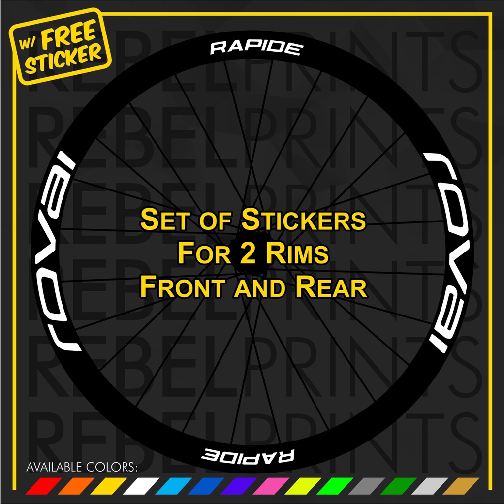 Roval RAPIDE 700c 30mm Wheel Rim Sticker Decal for Road Bike Shopee
