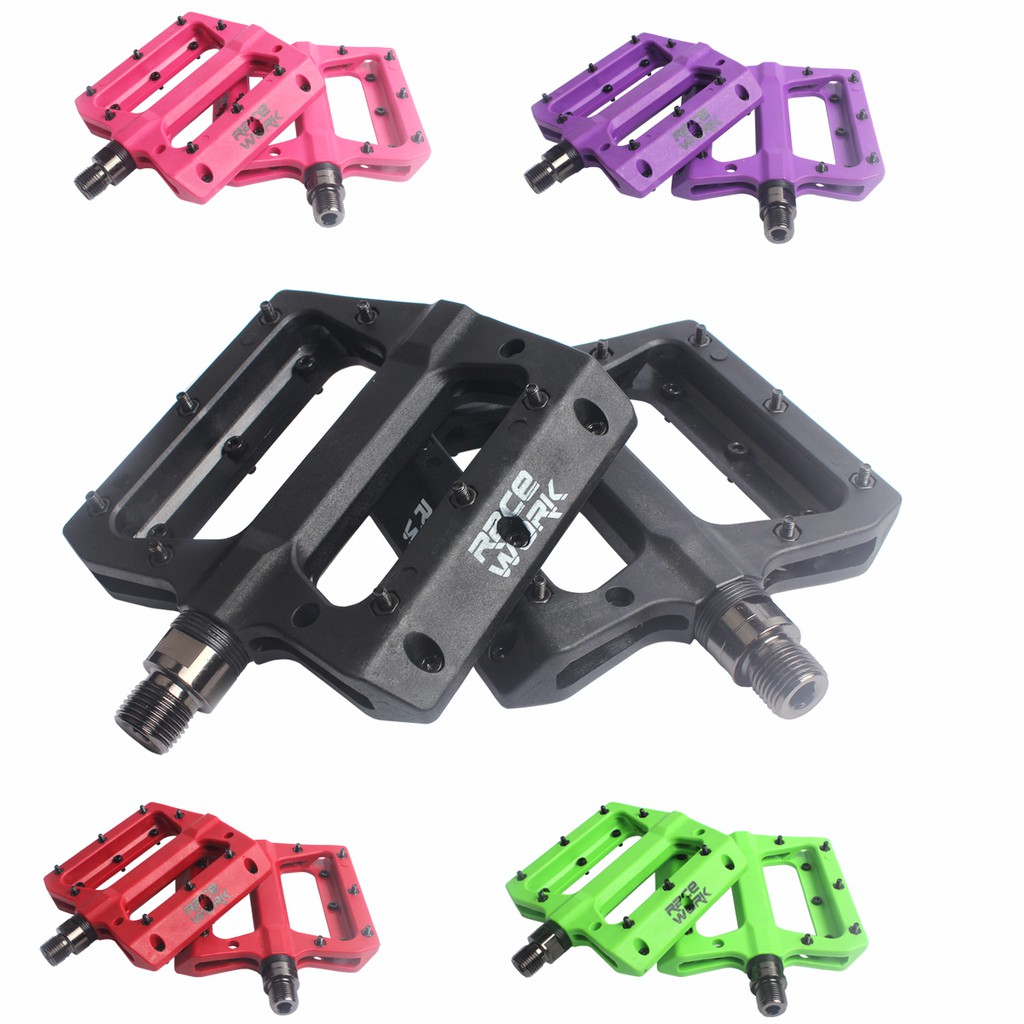 RACEWORK Concise Composite Flat MTB Mountain Bicycle Pedals Nylon Fiber