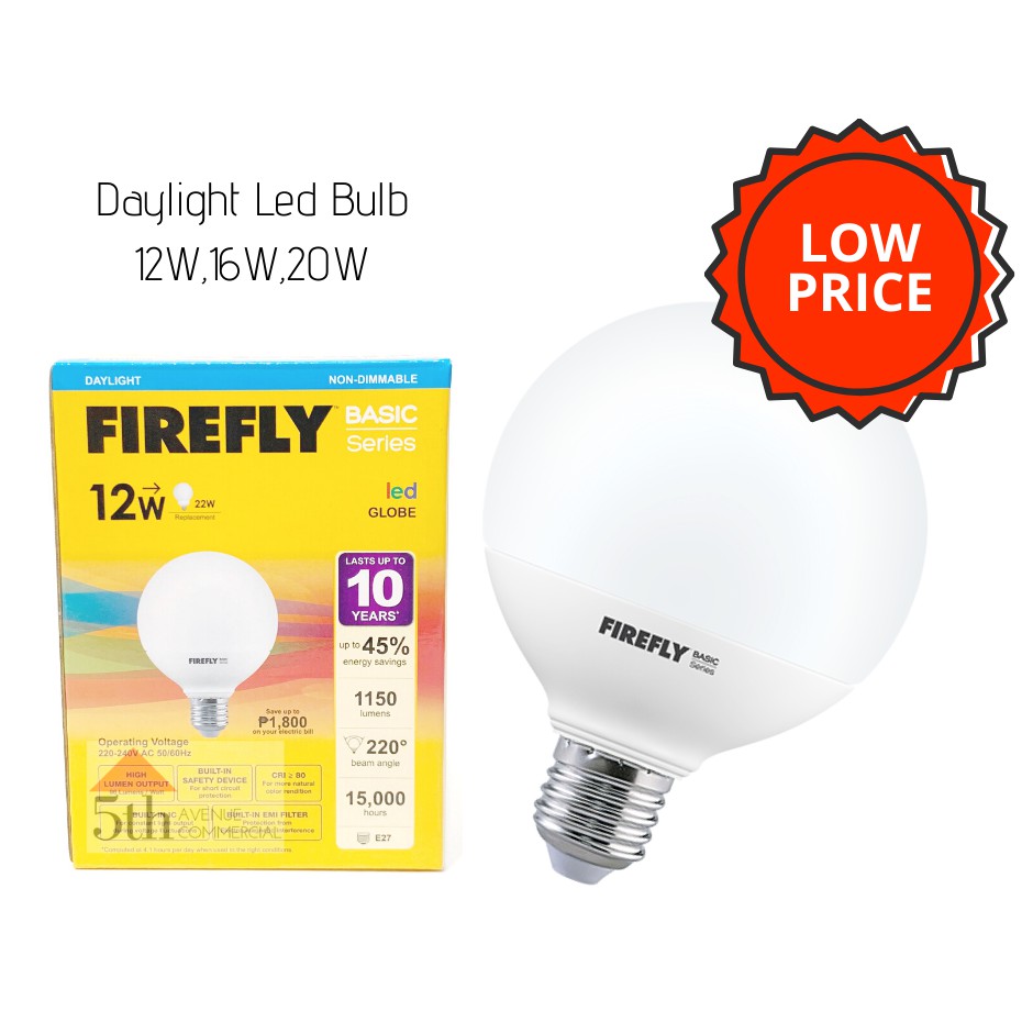 FIREFLY LED Bulb (Daylight) 12W 16W 20W Shopee Philippines