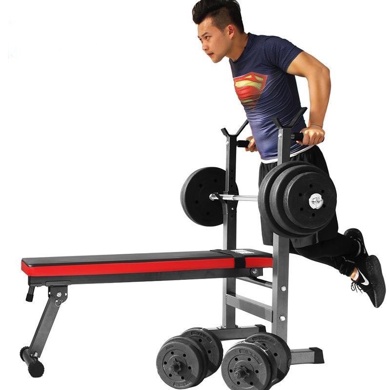 Bench press with Dip / dipping workout /home gym equipment /No long bar & barbell dumbbells