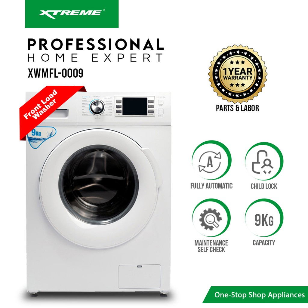 XTREME COOL Front Load Washer Fully Automatic Washing Machine 9.0kg (XWMFL0009) Shopee