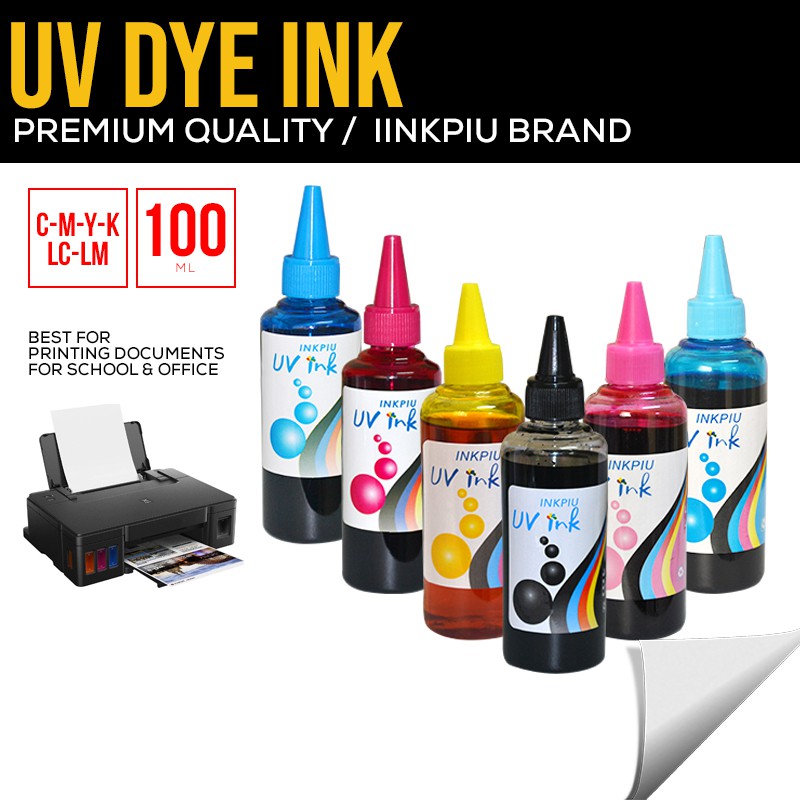 Dye Ink UV Ink 100ml 6 Colors for Epson Inkpiu Brand Shopee Philippines