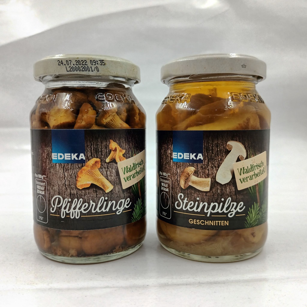 Edeka Pfifferlinge & Steinpilze/ Chanterelles & Porcini Mushrooms 180g