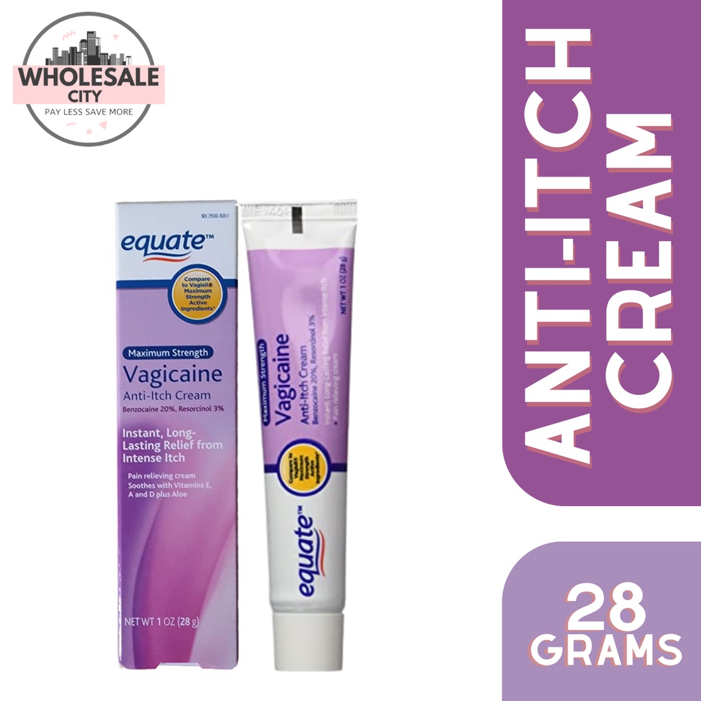 Equate Maximum Strength Vagicaine AntiItch Cream, 1 oz vs Vagisil