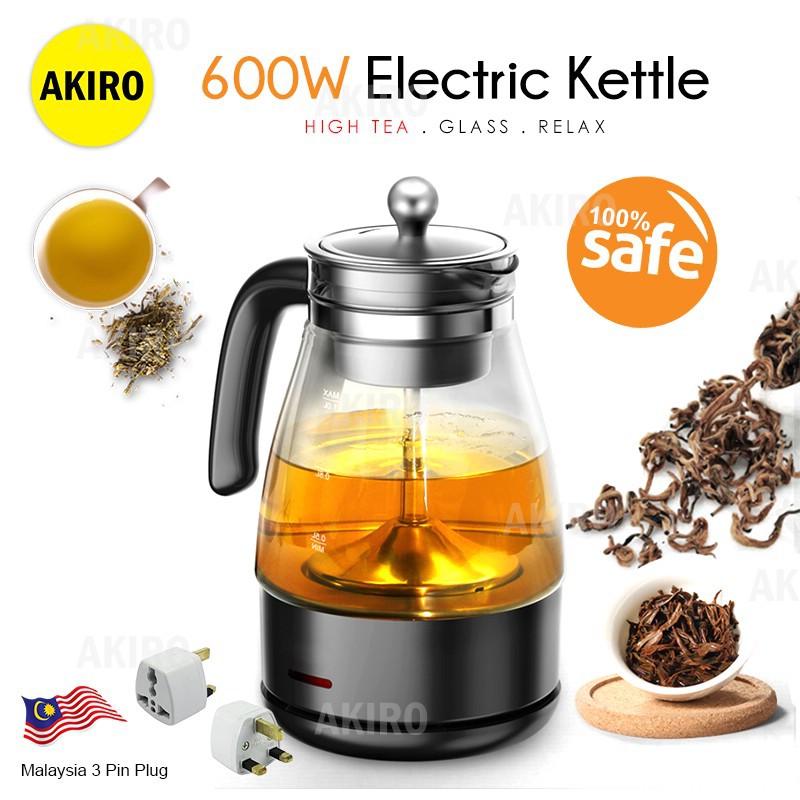 AKIRO Tea Coffee Electric Percolator Glass Pot Maker 1L Auto ReHeat