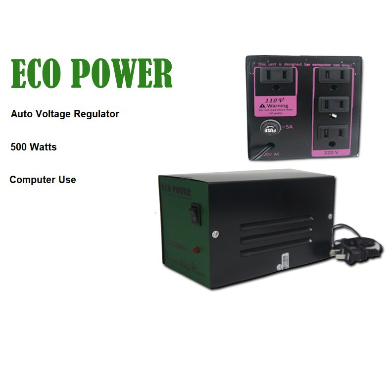 ECO power Computer AVR 500 Watts with 110v input Brand New! Shopee