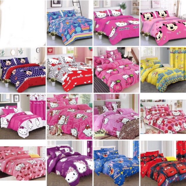 Funny Queen Size Bed Sheets 3in1 Bedsheets Queen Size Character Design Shopee Philippines