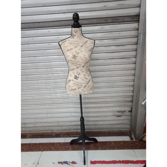 Female Dress Form Mannequin with wooden stand and base