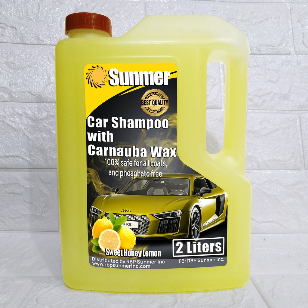 )RCar Shampoo with Carnauba Wax (Lemon) (2 Liters) Shopee Philippines
