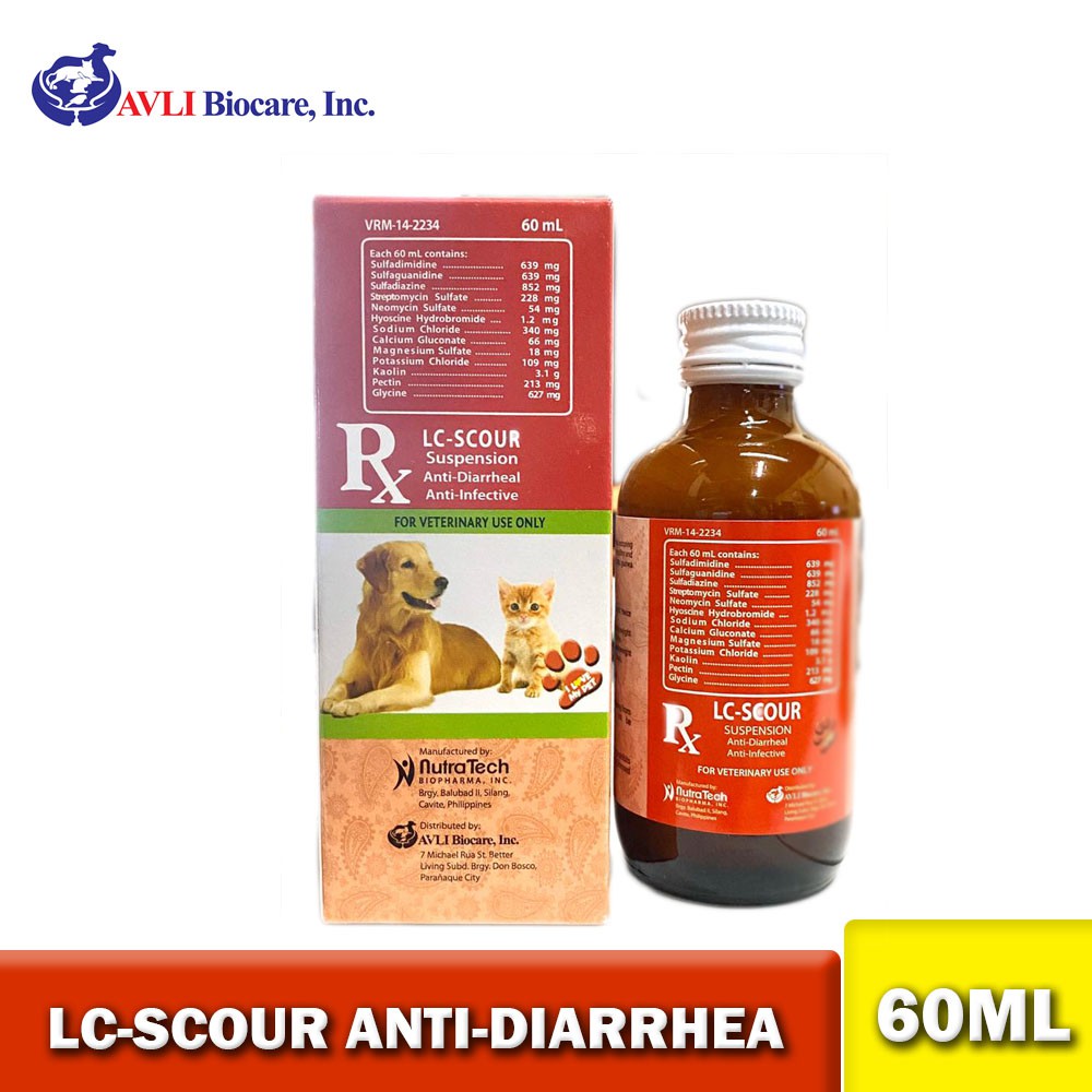 LC Scour Anti Diarrheal Oral Suspension for Pets (60mL) Shopee