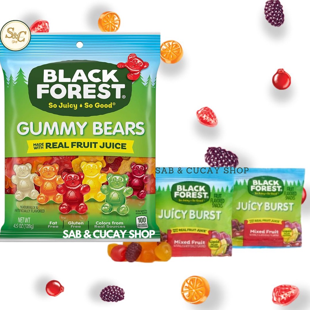 Black Forest Mixed Fruit Fruit Snacks / Gummy Bears With Real Fruit