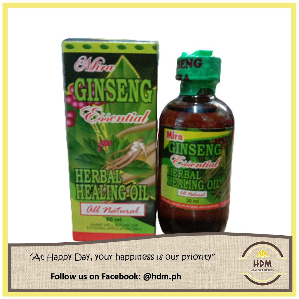 Mira Ginseng Healing Herbal Oil (60ml) 100 Authentic Shopee Philippines